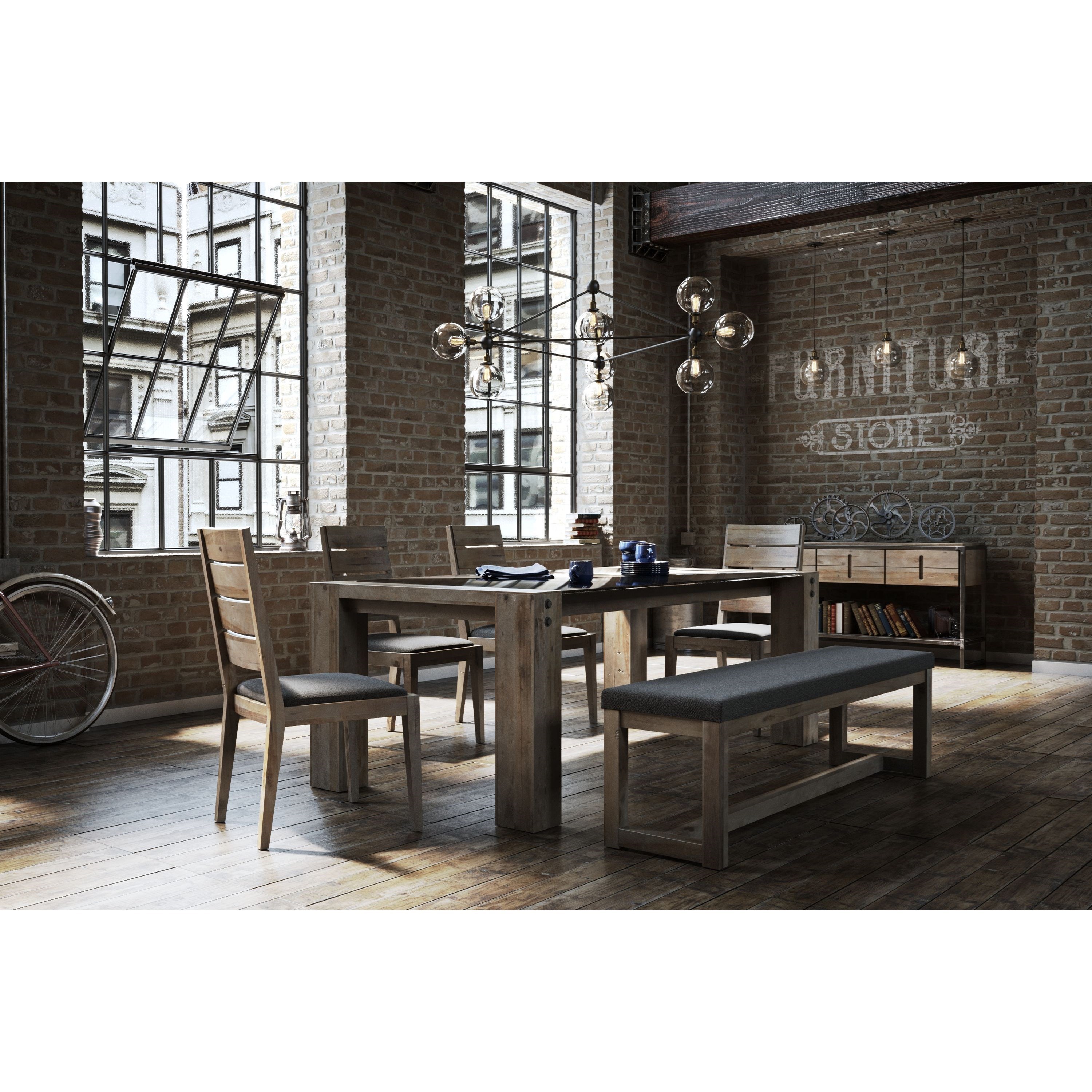 Loft style dining table and chairs outlet
